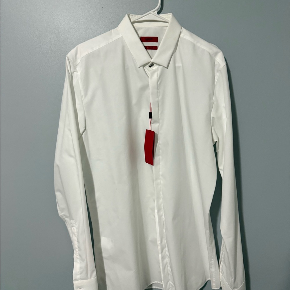 HUGO White Men's Dress Shirt